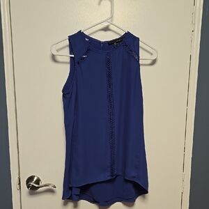 Blue Sleeveless Women's Blouse